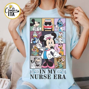 In my Nurse era Disney Mickey & friends shirt, Nurse day shirt, WDW Disneyland nurse trip shirt, Gift for Nurse, Nurse Tee gift for her
