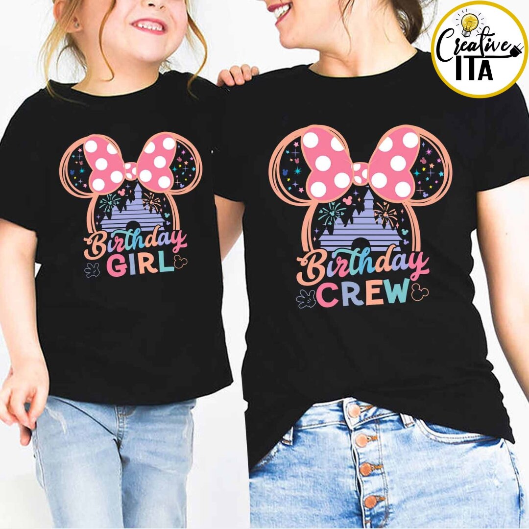 Mickey Minnie Ears Disney Birthday Shirt, Disney Castle Shirt