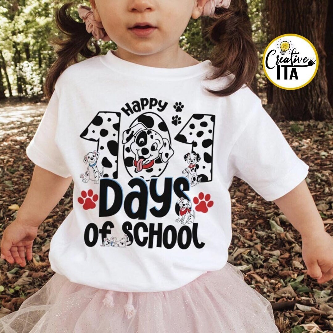 Disney Dalmatians Dog 101 Days of School Shirt, Disney Teacher Shirt