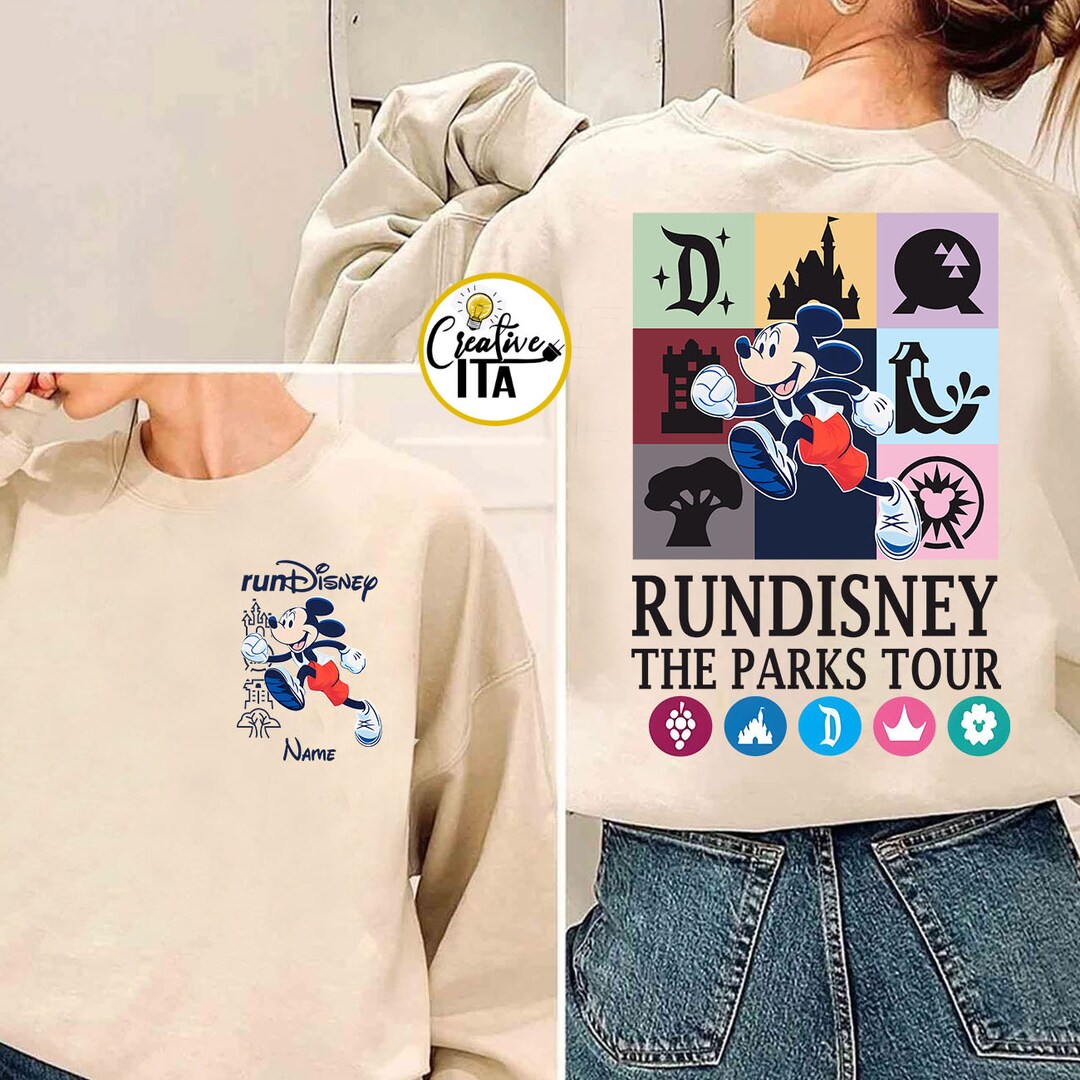Personalized Rundisney Marathon the Parks Tour Shirt, Disneyland WDW