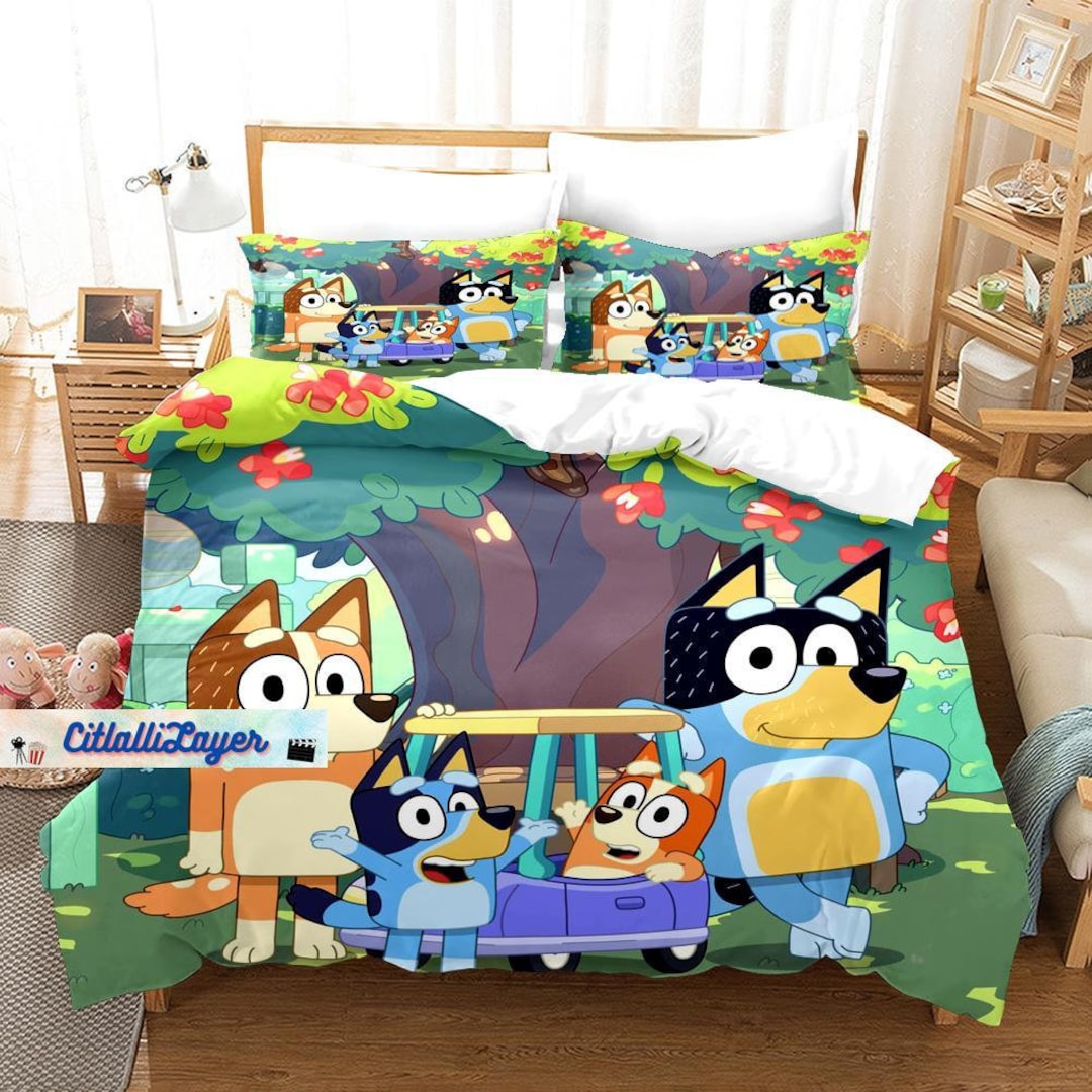 Bluey Bedding Set Bluey Bed Set Bluey Duvet Bedding Set Etsy