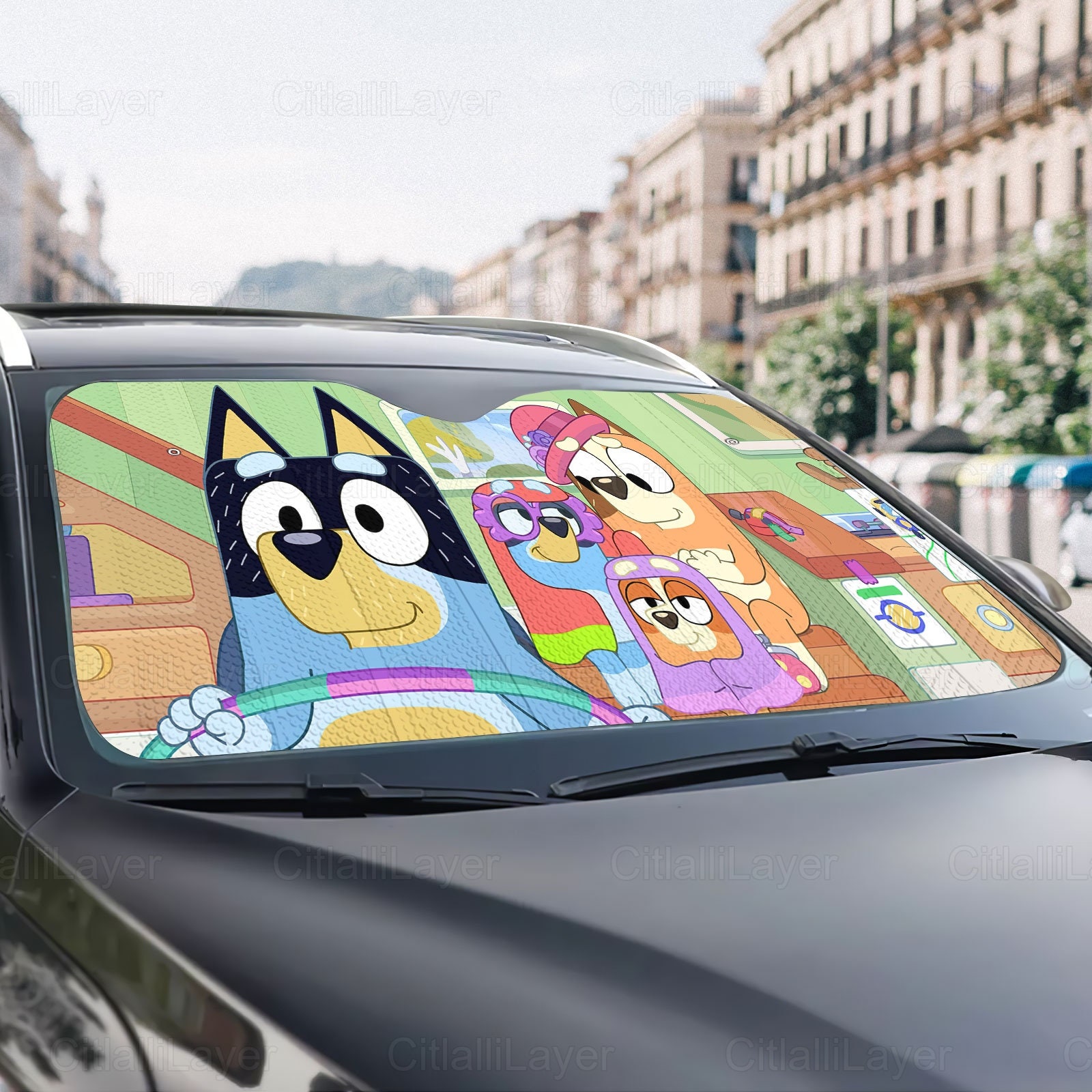 Bluey Auto Sun Shade Bluey Car Sun Shade Bluey Car Decor Etsy México