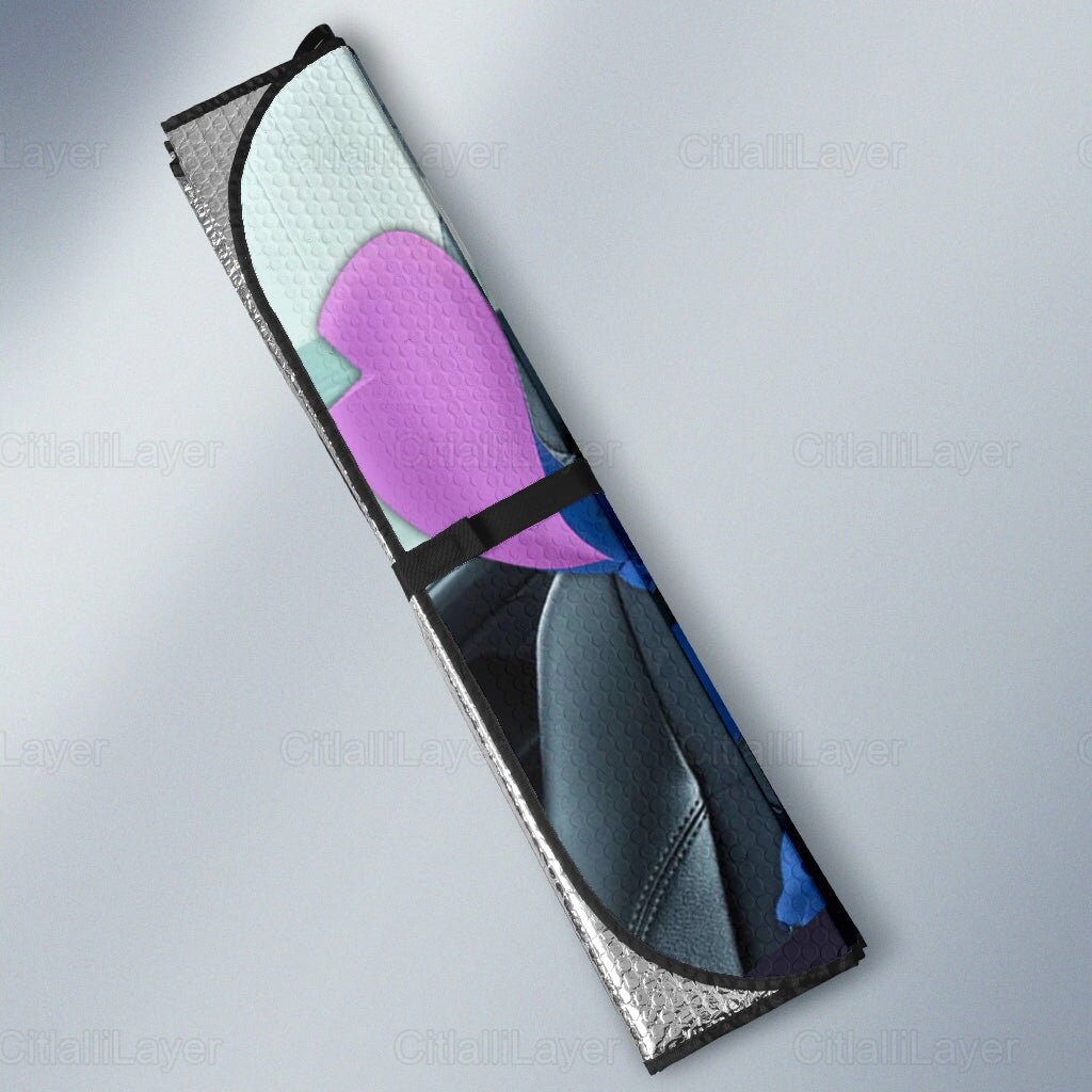 Stitch And Baby Yoda Car Sun Shade, Stitch Car Accessories, Stitch Car