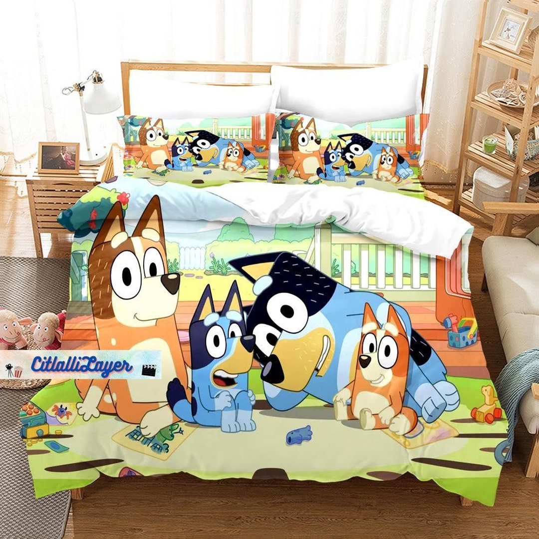 Bluey Bedding Set Bluey Family Bedding Set Bluey Duvet Set Etsy
