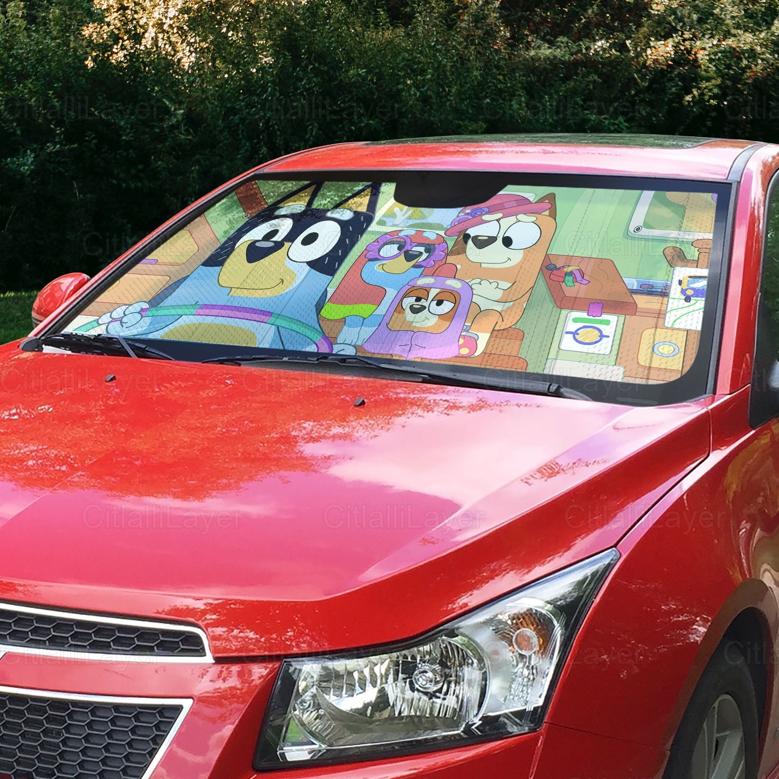 Bluey Auto Sun Shade Bluey Car Sun Shade Bluey Car Decor Etsy Australia