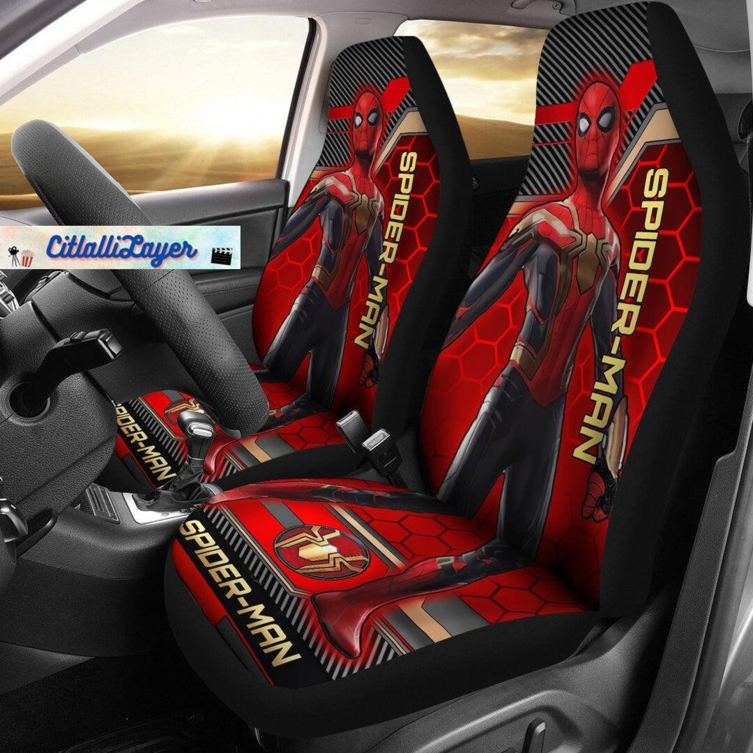 Spiderman Car Seat Covers Spiderman Car Decor Seat Covers Etsy