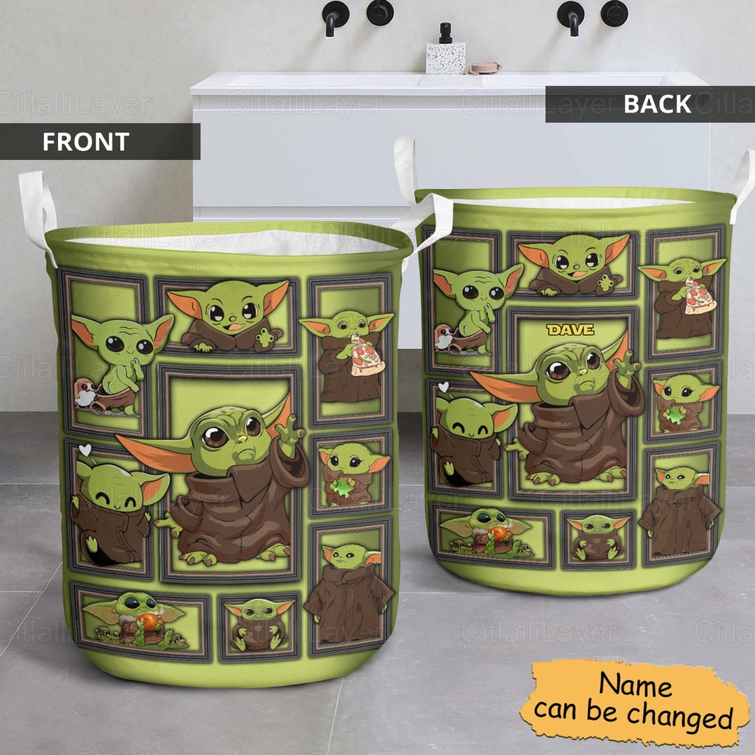 Baby Yoda Laundry Basket Baby Yoda Basket Baby Yoda Gift Etsy