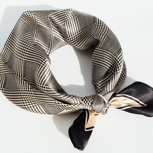 100% Mulberry Silk Scarf, Square Hair Scarf Women, Bandana, Neck Tie, Headband, Bag Scarf, Silk Waist Wrap, Silk Gift