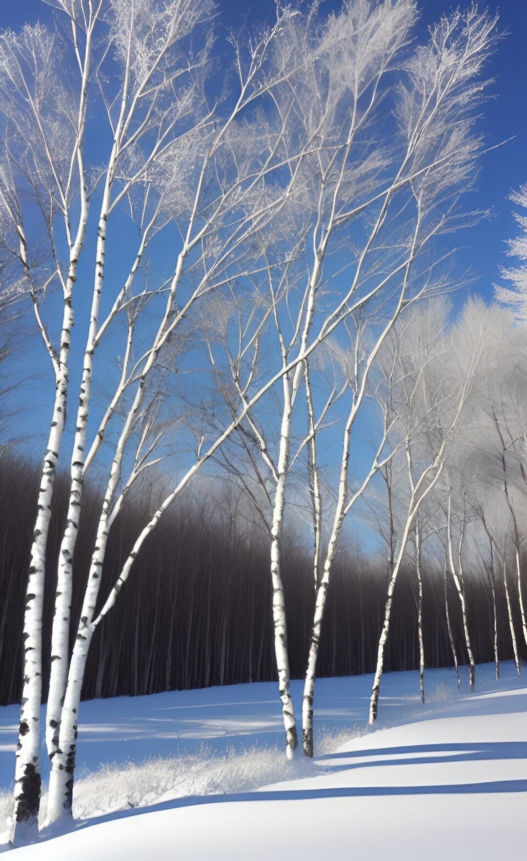 Birch Trees in Snow Etsy Canada