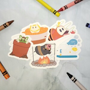 かわいいパルデアの仲間ステッカー | ポケモン スカーレット & バイオレット | マット仕上げ | クレヨンアート | かわいいステッカー | ジャーナルステッカー | ラップトップステッカー