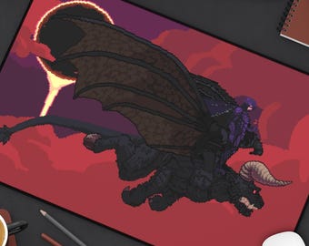 Berserk Desk Mat, GRIFFITH, ZODD, Pixel Art, Anime Desk Mat, Gift Anime, Otaku, Manga, Gift for Him, aesthetic, Halloween, Christmas Gift