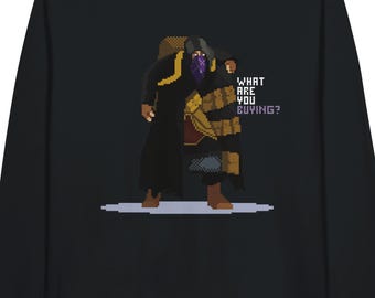 Resident Evil Sweatshirt, Merchant, Retro Resident Evil Gifts For Man And Women, Pixel Art, What're ya buyin, Hallowen, What are you buying