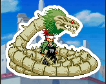 Pegatina de pixel art de anime Shinigami: pegatina troquelada