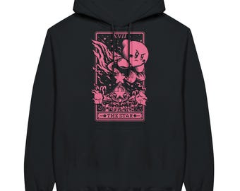 Sudadera con capucha de Kirby The Star Tarot Card Pixel Art - Fanart - Sudadera con capucha de videojuego, regalo para gamer, sudadera con capucha Pixel Art, Tarot - Bonita - Sudadera unisex