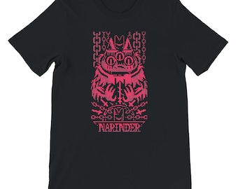 Camiseta de Narinder Cult of the Lamb, camiseta de juego indie, camiseta de Lamb, camiseta de videojuego, regalo para gamer, camiseta de pixel art, camiseta unisex