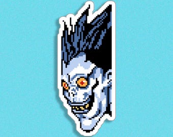 Pegatinas de anime vintage - Pegatinas de manga - Pegatinas de pixel art - Pegatinas para amantes del anime - Pegatinas de shinigami - Pegatinas japonesas - Pegatinas troqueladas
