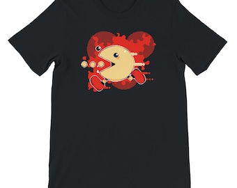 Pacman Shirt, Classic Pixel Art Tee, 80s, Retro Gaming, Gift For Gamer, Video Game apparel, Retro Arcade, fanmade, Christmas halloween gift