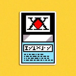 Hunt3r X Hunt3r License Sticker - Anime Stickers - Laptop Sticker - Manga Sticker - Shonen Sticker - Pixel Art Sticker - Kiss-Cut Sticker
