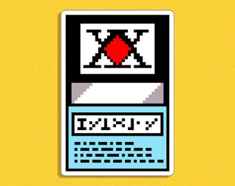 Pegatina de licencia Hunt3r X Hunt3r - Pegatinas de anime - Pegatina para portátil - Pegatina de manga - Pegatina de shonen - Pegatina de pixel art - Pegatina troquelada