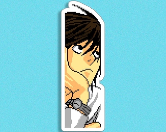 Pegatinas vintage de anime - Pegatinas de manga - Pegatinas de pixel art - Pegatinas para amantes del anime - Pegatinas de shinigami - Pegatinas japonesas - Pegatinas troqueladas