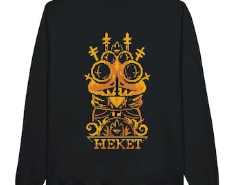 Sudadera Heket Cult Of The Lamb Pixel, Juego indie, Sudadera de juego de cordero, Sudadera de videojuego, Regalo para gamers, Halloween, Regalo de Navidad