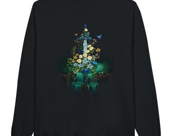 Sudadera de la Espada Maestra de TLOZ, Pixel Art, Videojuegos, Regalo para gamers, Estética, Fantasía, Halloween, Navidad, Fantasía estética, BOTW, TOTK