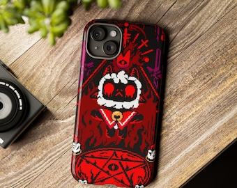 Funda Pixel Cult of the Lamb, Indie, Videojuego, Regalo para Gamer, iPhone 15, 14, 13, 12, 11 Pro Max, 8 Plus, X, Samsung Galaxy S23, S22, S20 Ultra