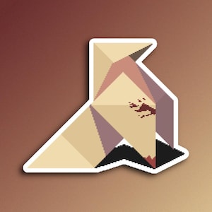 Heavy Rain Pixel Art Sticker, Video Game Sticker, Quantic Dream - Fanart Videogame - Video Game Merch - Origami Stickers - Kiss-Cut Sticker