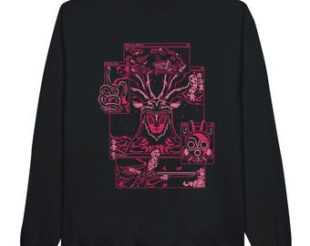 Sudadera de arte pixelado de Mononoke, sudadera vintage, Princesa Mononoke, Hayao Miyazaki, Otaku, sudadera de anime, regalo de Navidad, Halloween