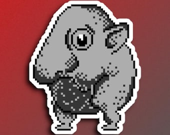 Nose Boi Vinyl Sticker | Berserk Manga Sticker Schnoz - Pixel Art Sticker - Fanart - Anime / Manga Merch - Manga Stickers - Kiss-Cut Sticker