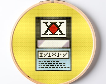 Hunt3r Card Cross Stitch Pattern PDF, Modern Anime License Needlepoint Chart, Easy Beginner Manga Embroidery Design, Instant Download SAGA