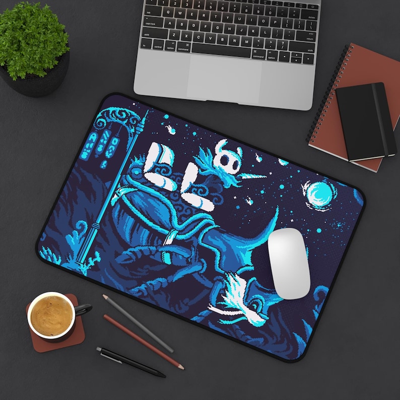 Hollow Knight Mouse Pad - Hollow Knight desk mat - Desk mat gaming - Desk mat aesthetic - Pixel Art - Deskmat - Mousepad afbeelding 1