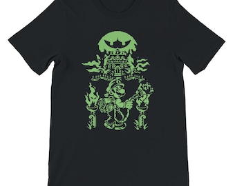 Luigi's Mansion T-shirt, Pixel Art Shirt Halloween Tee Funny Shirt Gamer Shirt Gamer Gift Video game Shirt Retro Gaming Christmas Gift Green