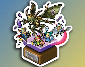 Dragon Quest IX Sticker Pixel Art DQ9 Sentinels of Starry Skies Decal Retro JRPG Merch Fan Art Vintage Gamer Gift Vinyl