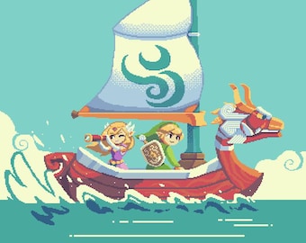 TLOZ Wind Waker Digital Art, Pixel Art, Fanart, Video Games Wallpaper