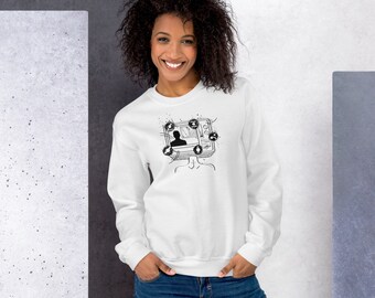 The Bestie's Custom Tattoo as a Unisex Sweatshirt Comfortable Sweatshirt