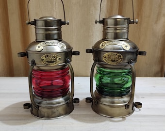 Decorative Kerosene Lantern Antique, Vintage Brass Oil Lamp Nautical, Wall Decor Item, Ship Lantern For Home Decor, Hanging Light, Boat Lamp