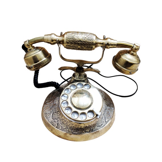 Antique Candlestick Landline Telephone, 1900s Working Telephone, Nautical  Brass Telephone for Office Decor, Western Telephone Christmas Gift -   Canada