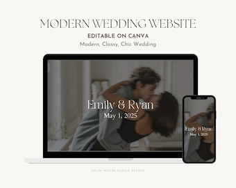 Wedding website, website template, Canva website, rsvp website, digital wedding website, wedding gallery, DIY wedding site, editable website