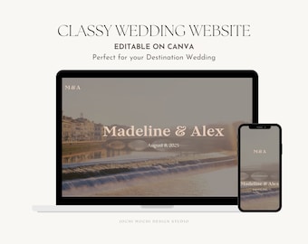 Wedding website, website template, Canva website, rsvp website, digital wedding website, wedding gallery, DIY wedding site, editable website