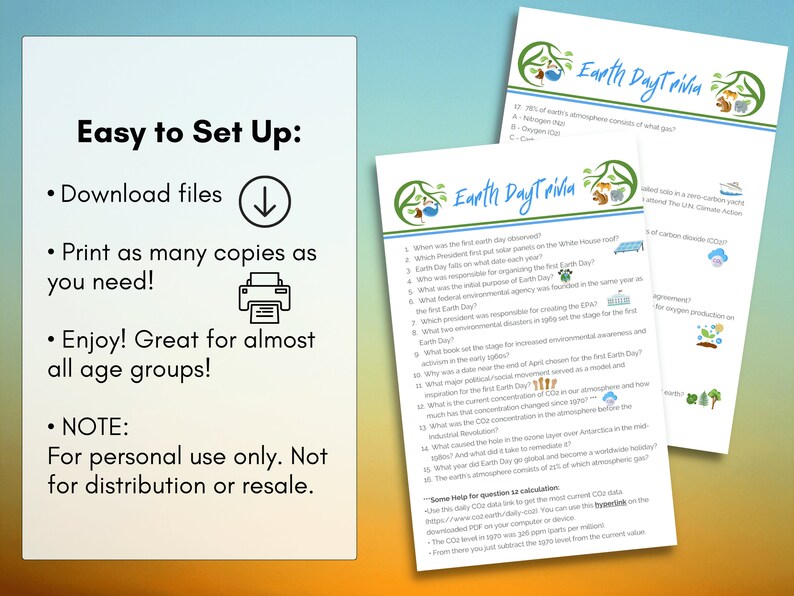 Earth Day Trivia Game | Climate Change Classroom | Climate Change ...
