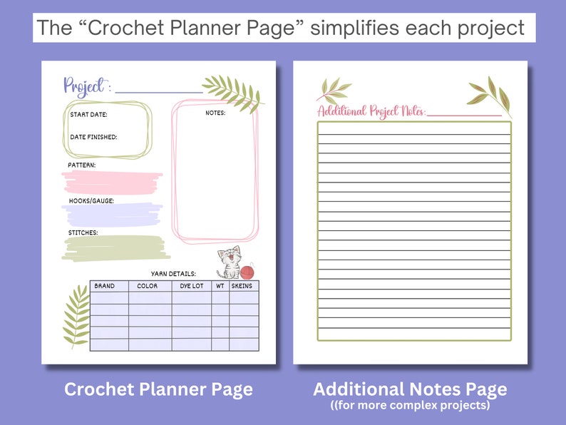 Cochet Poject Planne: A Notebook To Jounal, Tack, Plan
