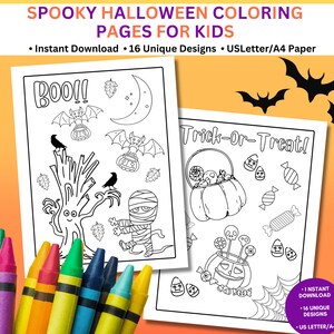 Halloween Coloring Pages Printable for kids | Classroom and Halloween Activities for Children | Spooky, Magical Coloring book for kids