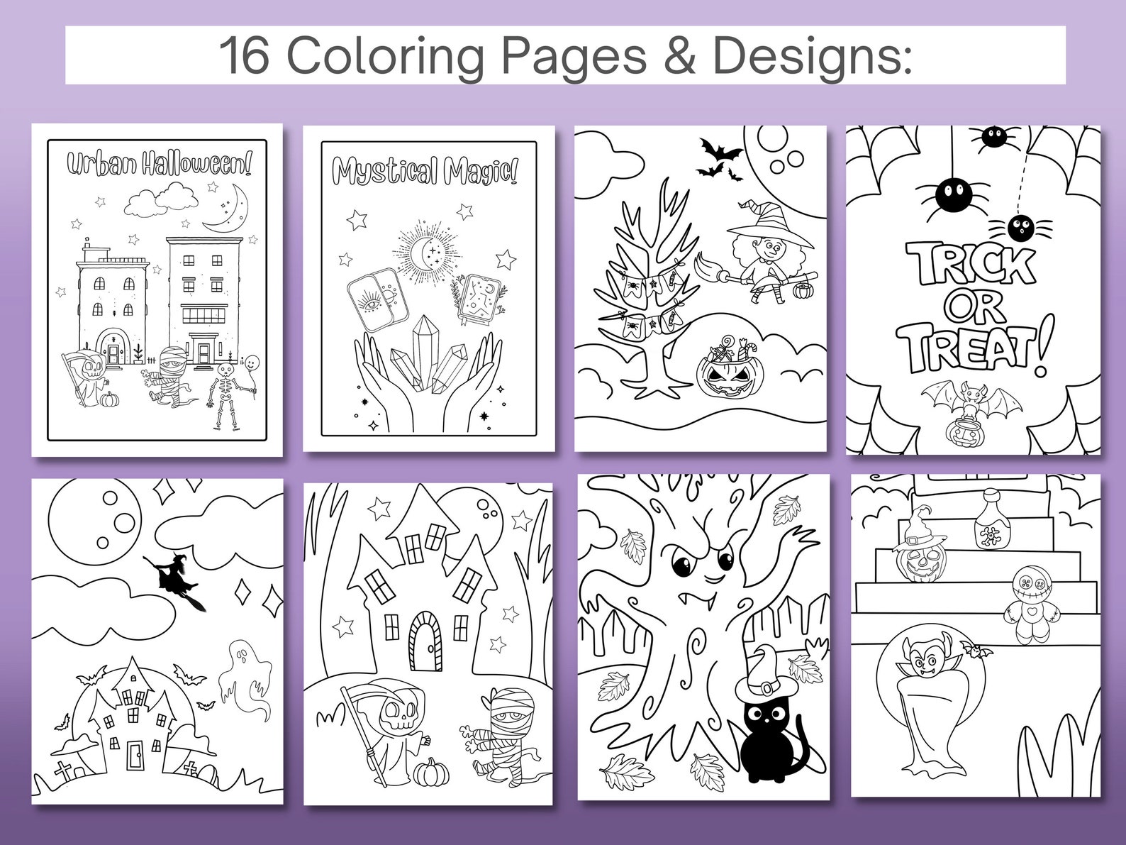 Printable Halloween Coloring Pages and Cards for Kids to Color and Share | Halloween Activities ...