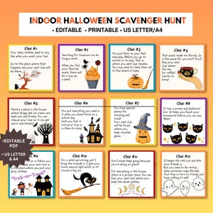 Editable Indoor Halloween Scavenger Hunt, You’ve been Booed Treasure Hunt, Boo Bag Prize, Halloween Party Game, Printable Digital Download