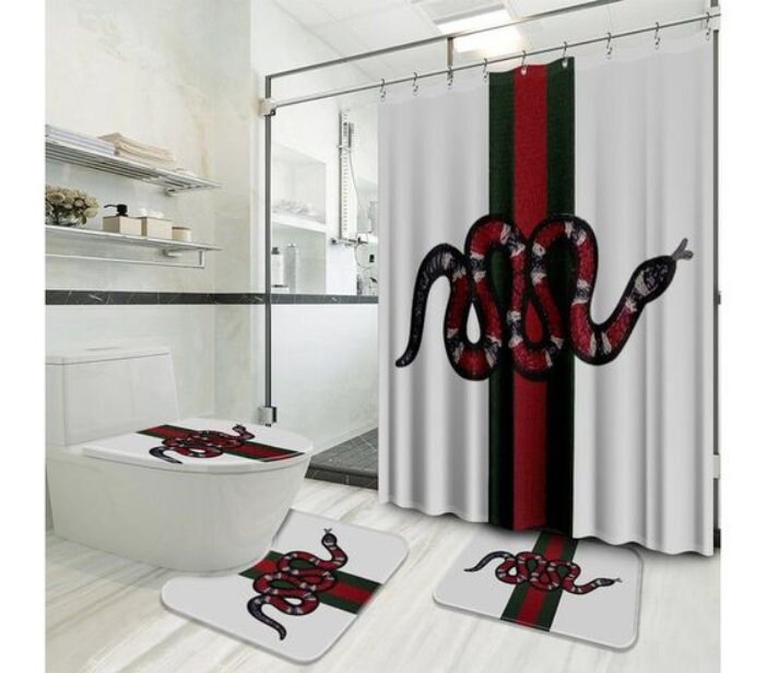 Gucci GC Bathroom Set Shower Curtain 01