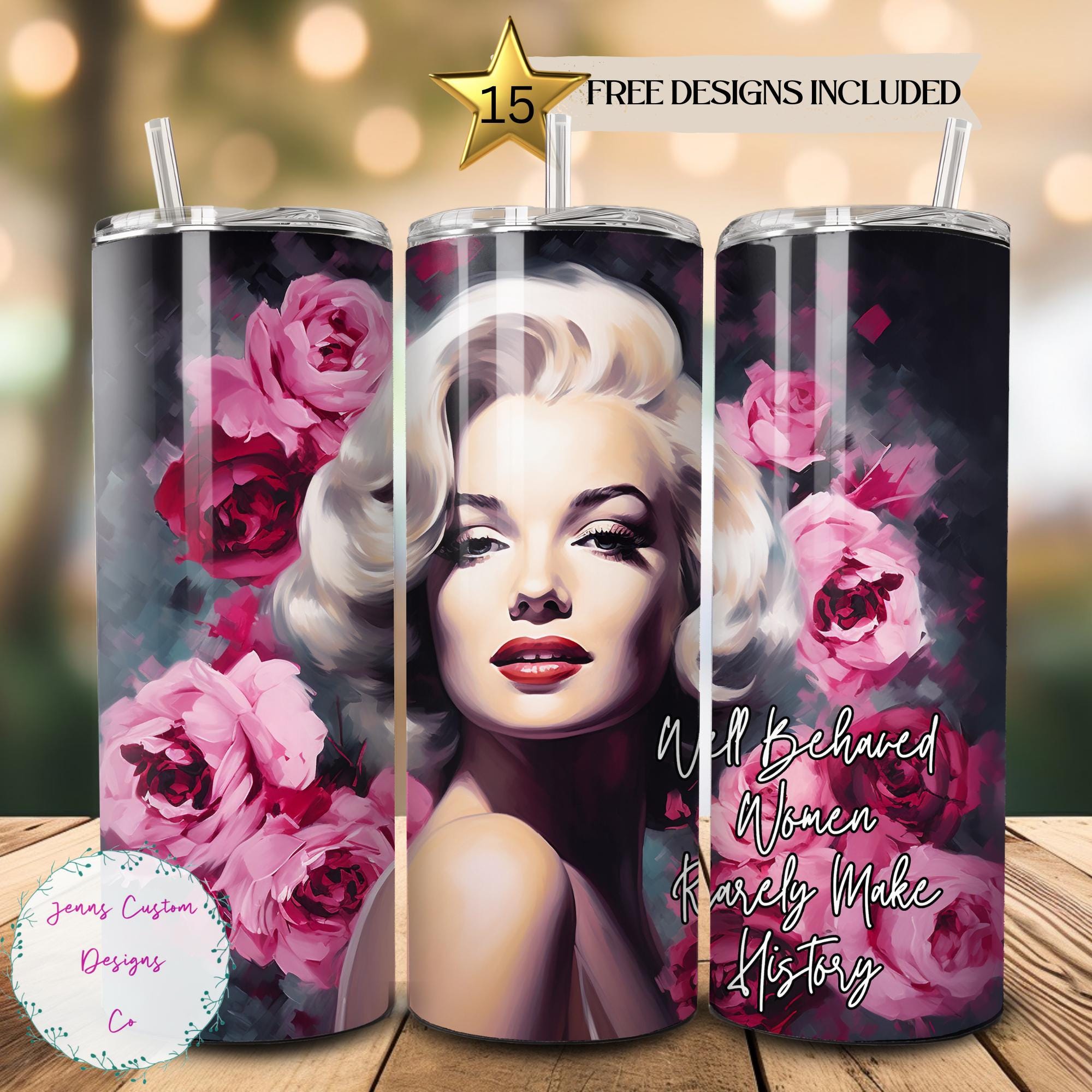 Marilyn Monroe, Well Behaved Women 20 Oz Skinny Tumbler