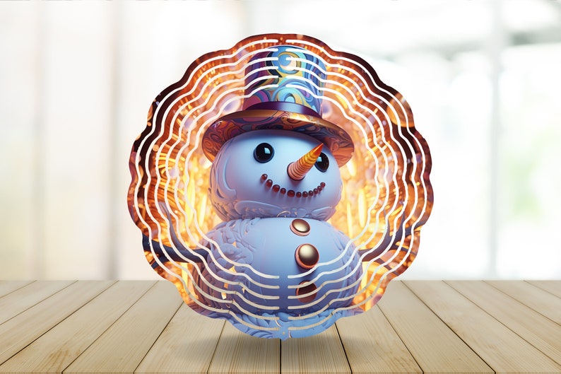 Colorful Snowman Sublimation Round Door Hanger Design PNG, Sublimation ...