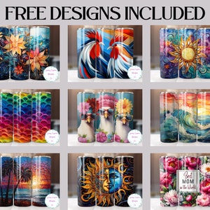 Ocean Sunset with Heart 20 oz Skinny Tumbler Sublimation Design Digital Download PNG Instant DIGITAL ONLY, Straight Valentine tumbler wrap. image 2