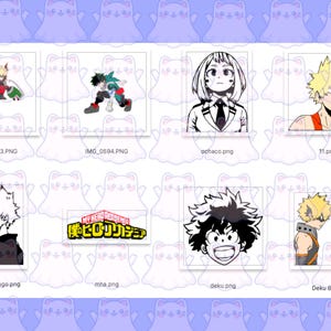 MHA SVG Highly Detailed Layered Bundle of 8 for Cricut & Silhouette Includes svg and png file Cut Files My Hero